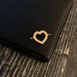 Herraje Corazon Silueta 0.95gr/1.8cm Liso Oro Rosa