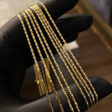 Cadena Plana 1.5gr/45cm Liso Oro Amarillo +2*