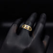 Anillo Solitario Lineas 1.8gr T8-1/2  Circon Blanco Oro Amarillo#
