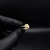 Anillo Emoji 1.45gr T8-1/4 Circones Negros Oro Amarillo#