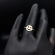 Anillo Emoji 1.45gr T8-1/4 Circones Negros Oro Amarillo#