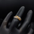 Anillo Infinito 3.0gr T6-3/4 Circones Blancos Dos Oros Amarillo Blanco#