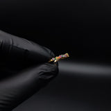 Anillo banda de Colores 1.15gr T7-1/4 Circones de Colores#