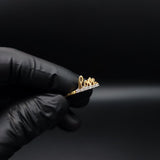 Anillo Love 2.25gr T8-1/4 Circones Blancos Oro Amarillo#