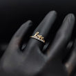 Anillo Love 2.25gr T8-1/4 Circones Blancos Oro Amarillo#