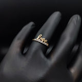 Anillo Love 2.25gr T8-1/4 Circones Blancos Oro Amarillo#