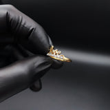 Anillo Love 2.25gr T8-1/4 Circones Blancos Oro Amarillo#