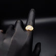 Anillo Sello 3.9gr T10-3/4  Cuadrado Tres Oros Amarillo Blanco Rosa#