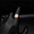 Anillo Sello 4.5gr T9-3/4  Redondo Tres Oros Amarillo Blanco Rosa#
