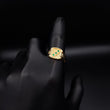 Anillo Trinity 3.4gr T13 Circones Verdes Oro Amarillo#