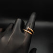 Anillo Clavo 6.25gr-T9 Circones Blancos Oro Rosa