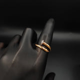 Anillo Clavo 6.25gr-T9 Circones Blancos Oro Rosa
