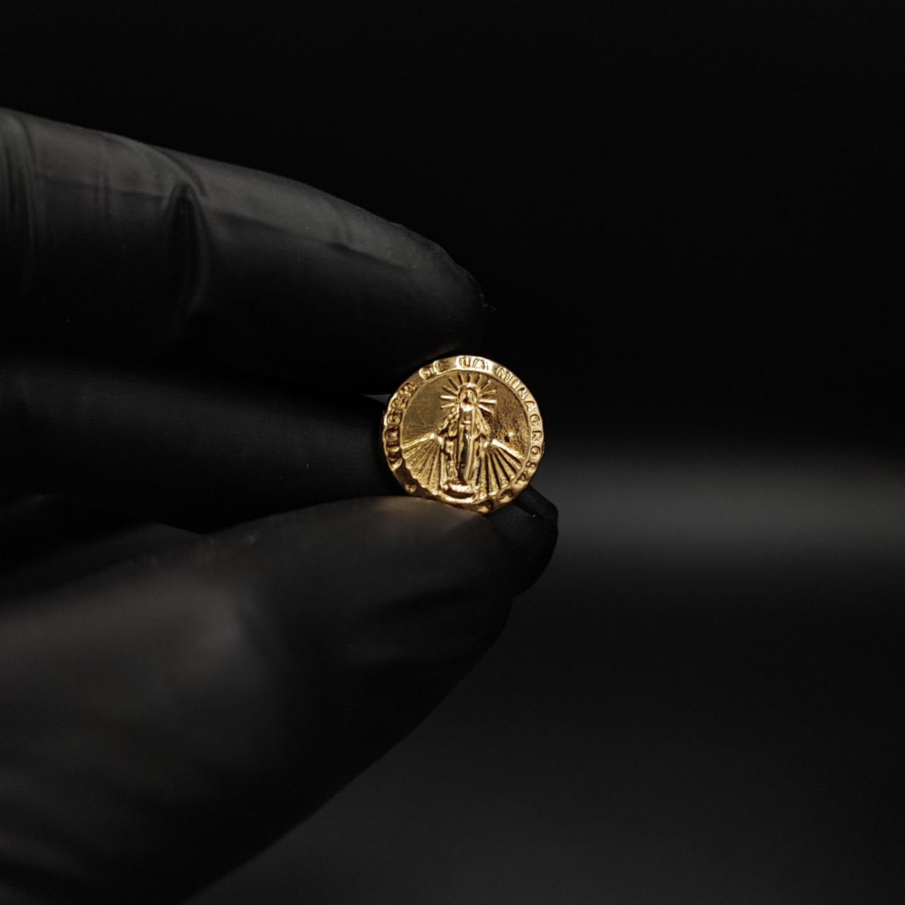 Herraje Virgen Milagrosa 1.2gr/1.5cm Oro Amarillo#