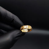 Argolla Tribal 4.4gr-T7 Anillo Circones Blancos Oro Amarillo#