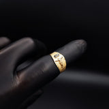 Anillo Cruz Cristo 1.7gr-T6 3/4 Oro Amarillo#