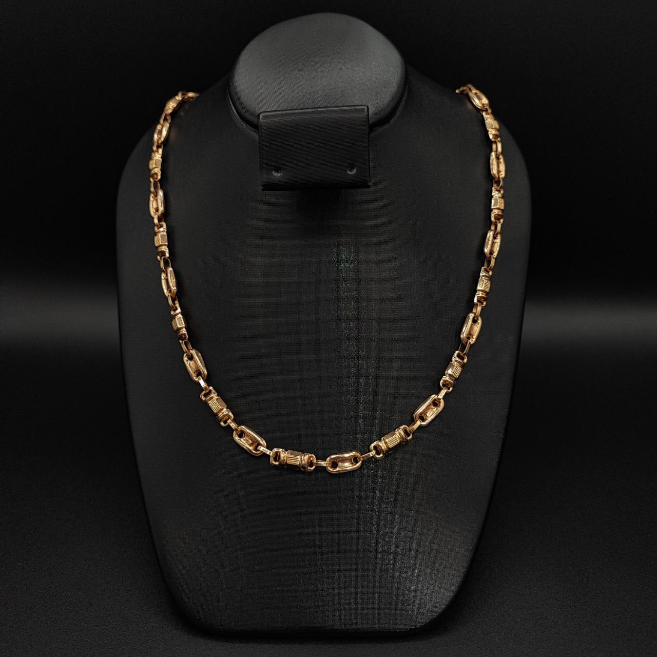 Cadena Rustica 13.75g/55cm Barril Escamado Oro Amarillo#