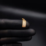 Dije Curvo 1.3gr/2cm Circones Blancos Oro Amarillo#
