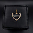 Dije Corazon 2.3gr/3cm Circones Blancos Oro Amarillo#