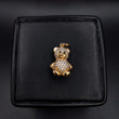 Dije Oso 7.05gr/3cm Circones Blancos Oro Amarillo#