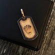 Dije Placa Rx 6.3gr / 3.9cm Circones Negros Oro Rosa