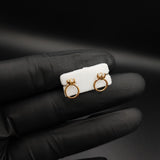 Topos Solitario 0.9gr Circon Blanco Oro Amarillo#