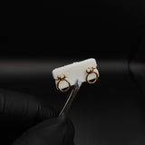 Topos Solitario 0.9gr Circon Blanco Oro Amarillo#