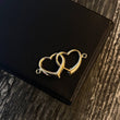 Herraje Doble Corazon 1.1gr / 3.7cm Silueta Oro Amarillo