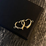 Herraje Doble Corazon 1.1gr / 3.7cm Silueta Oro Amarillo