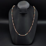 Cadena Rustica 31.05gr/60cm Cauchos Colores Oro Rosa#