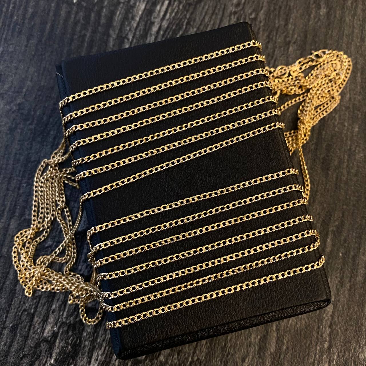 Cadena Cubana 2.1gr / 45cm Oro Amarillo +1*