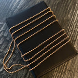Cadena Militar 9.5gr / 60cm Bola 2mm Oro Rosa +3*