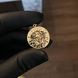 Dije Medusa Tribal 2.75gr / 3.2cm Mate Oro Amarillo Italy +4