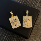 Dije Marco Corona RX 7.95gr / 3.4cm Circones Blancos Oro Amarillo