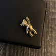Dije Oso 4.25gr / 2.3cm Circones Blancos Oro Amarillo