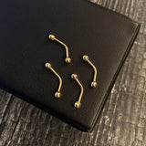 Piercing Ombligo 9mm Bolas 3mm Oro Amarillo (Joya)