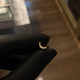 Piercing Nariz/Oreja 5.5mm Luna Tornillo Circones Blancos Oro Amarillo (Joya)