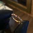Anillo Linea 1.55gr T6 1/4 Circones Colores Oro Amarillo*