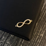 Herraje Infinito 0.95gr / 2.3cm Circones Blancos Oro Amarillo