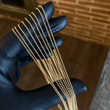 Cadena Militar 2.85gr/45cm Diamantada Oro Amarillo +3
