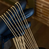 Cadena Militar 4.0gr/60cm Diamantada Oro Amarillo  +3