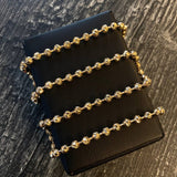 Cadena Militar 24.2gr / 50cm Bola 5mm Diamantada Oro Amarillo