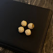 Herraje Bola de Fuego 0.9gr 7mm Circones Blancos Oro Amarillo*