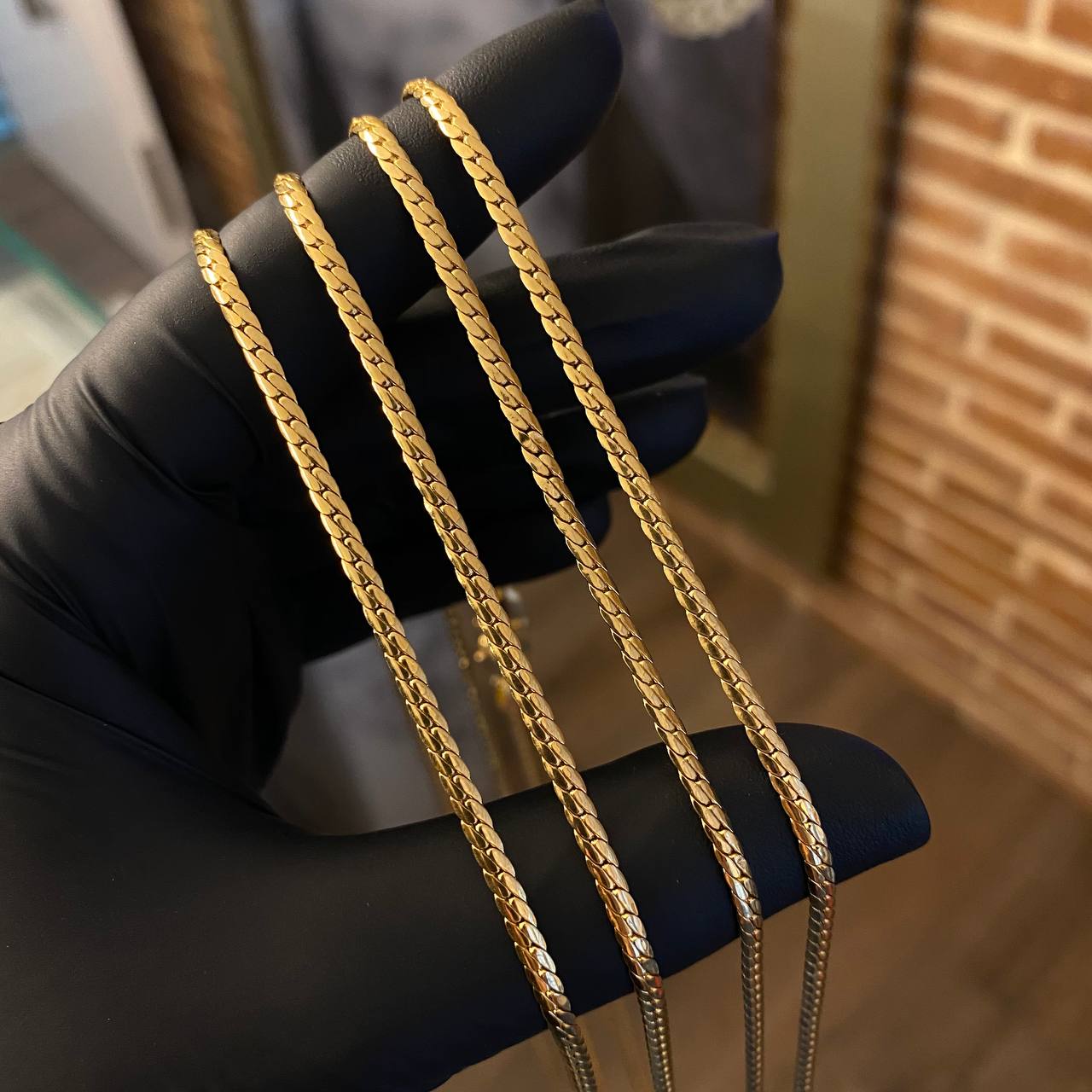 Cadena Serpiente 6.95gr / 60cm / 2.9mm Oro Amarillo +3Ⴃ