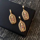 Dije Virgen de Guadalupe 4.75gr / 3.3cm Circones Blancos Verdes Fucsias Oro Amarillo