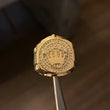 Anillo Corona RX 9.65gr / T8 Circones Blancos Oro Amarillo