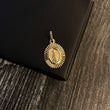 Dije Virgen Milagrosa 1.9gr / 2.6cm Diamantado Oro Amarillo