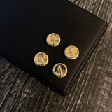 Herraje Virgen Milagrosa 0.35gr / 1cm Tambor Mate Oro Amarillo