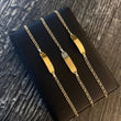 Pulso Aro Seguido 1.3gr / 14-15cm Placa Bebe Rectangulo Ovalo Curvo Oro Amarillo