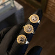 Anillo Corona RX 3.05gr T6 3/4 Cinta Circones Blancos Oro Amarillo
