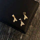Dije Letra A 0.35gr / 1.4gr Circones Blancos Oro Amarillo